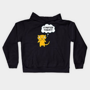 I Farted Today Funny Sarcastic Cat Cute Kitty Christmas Kids Hoodie